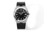 AOF Factory Copy Vacheron Constantin Overseas Date Watch Black Dial Black Rubber 41MM